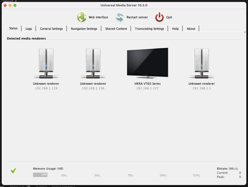 Ouvrir l'interface